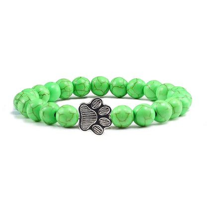 Perlen-Pfotenarmband – Naturstein-Design