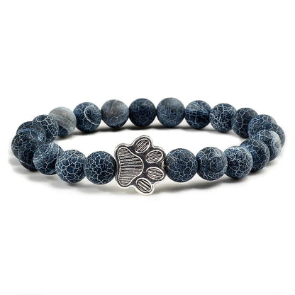 Perlen-Pfotenarmband – Naturstein-Design