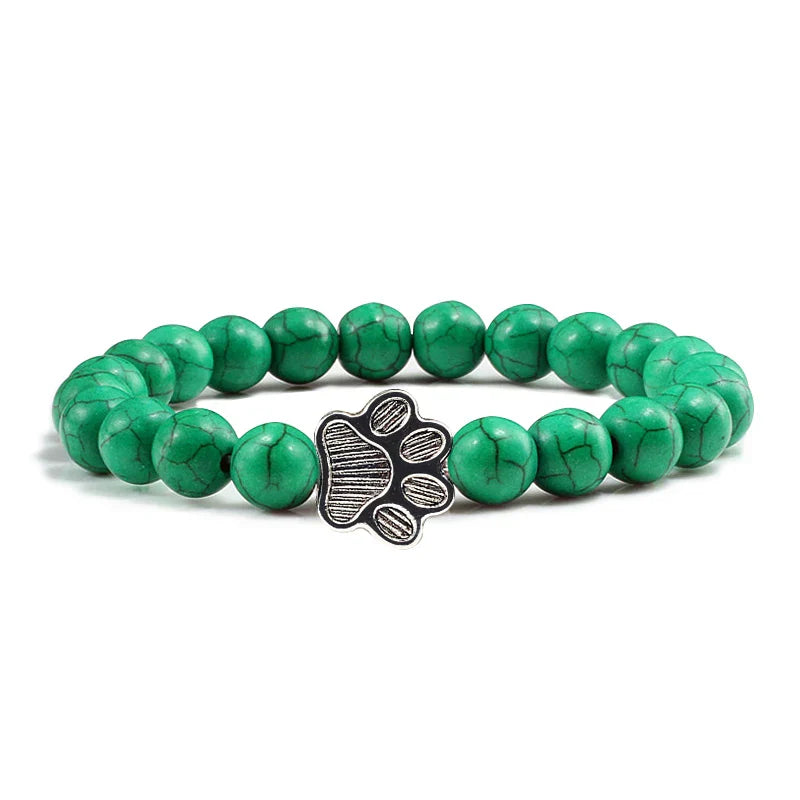Perlen-Pfotenarmband – Naturstein-Design