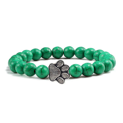 Perlen-Pfotenarmband – Naturstein-Design