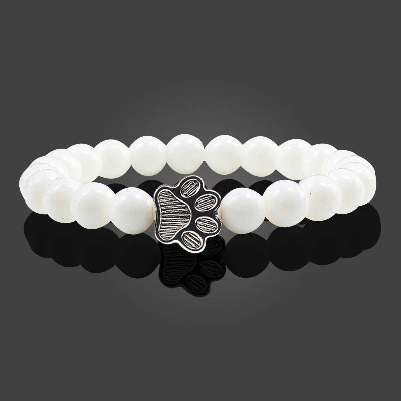 Perlen-Pfotenarmband – Naturstein-Design