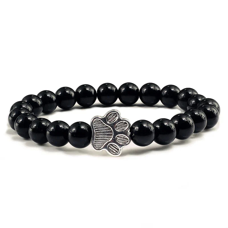Perlen-Pfotenarmband – Naturstein-Design