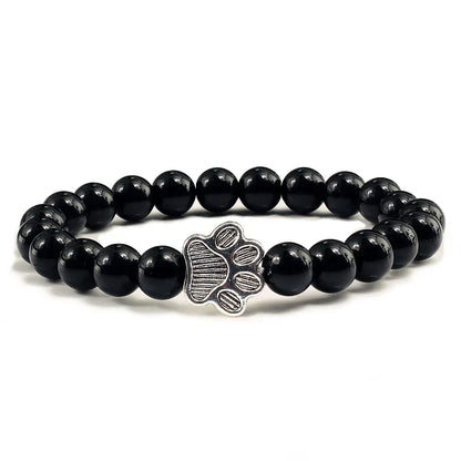 Perlen-Pfotenarmband – Naturstein-Design