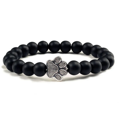 Perlen-Pfotenarmband – Naturstein-Design