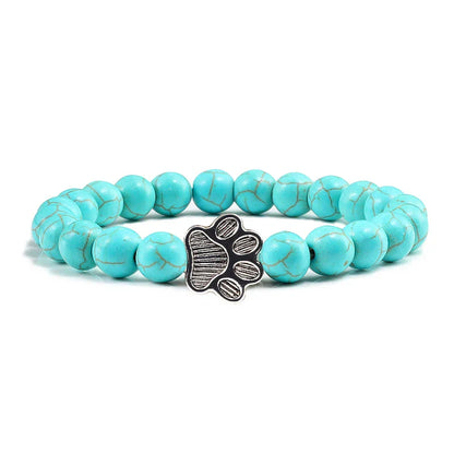 Perlen-Pfotenarmband – Naturstein-Design