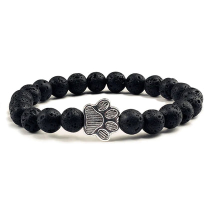 Perlen-Pfotenarmband – Naturstein-Design