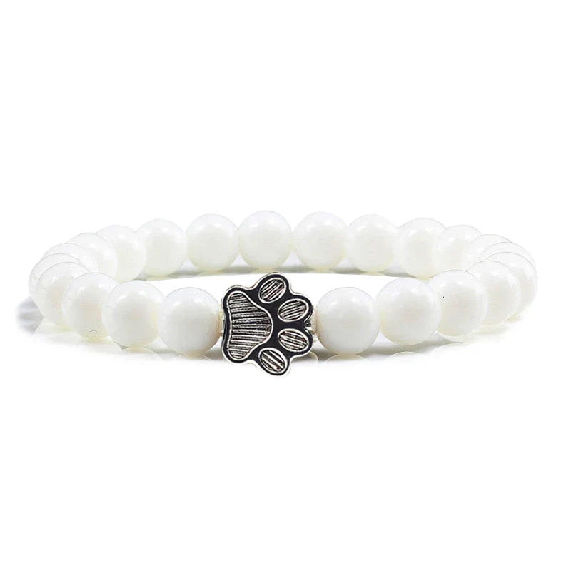 Perlen-Pfotenarmband – Naturstein-Design