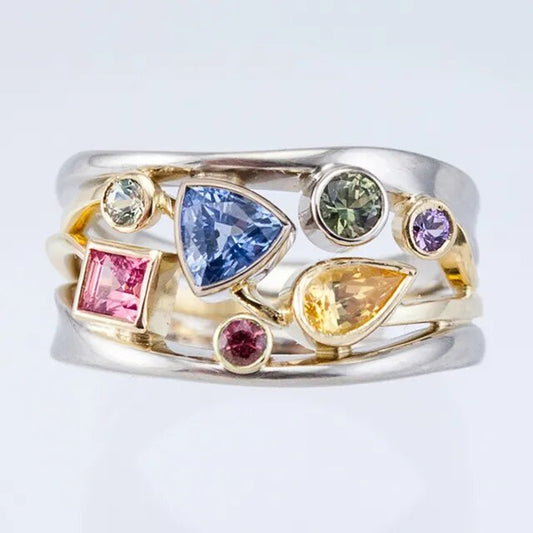 Vintage Farbiger Zirkonia Ring