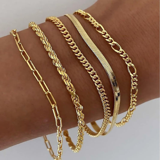 Ellis Renner Gold Armband Set