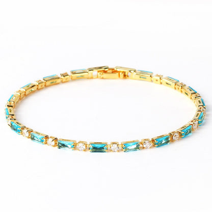 Elegantes Armband aus natürlichem Türkis und Gold