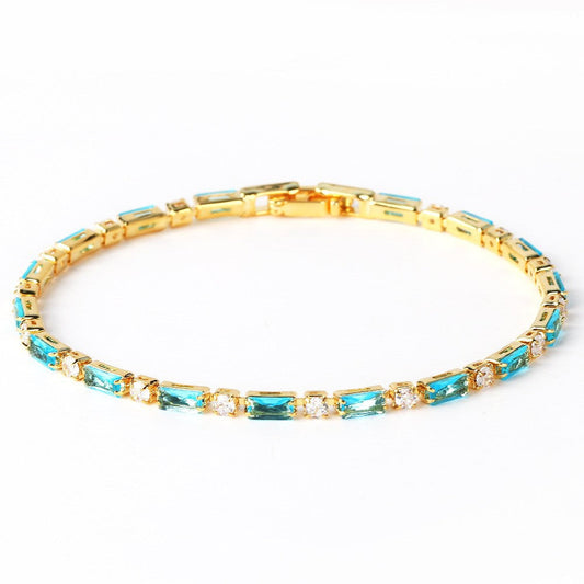 Zeitloses Gold Armband aus natürlichem Türkis