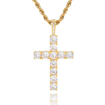 Elegante klassische Goldkreuz-Halskette