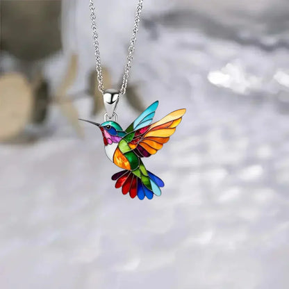 Schöne Kolibri-Halskette mit Bonus-Ohrringen – Angebot für kurze Zeit