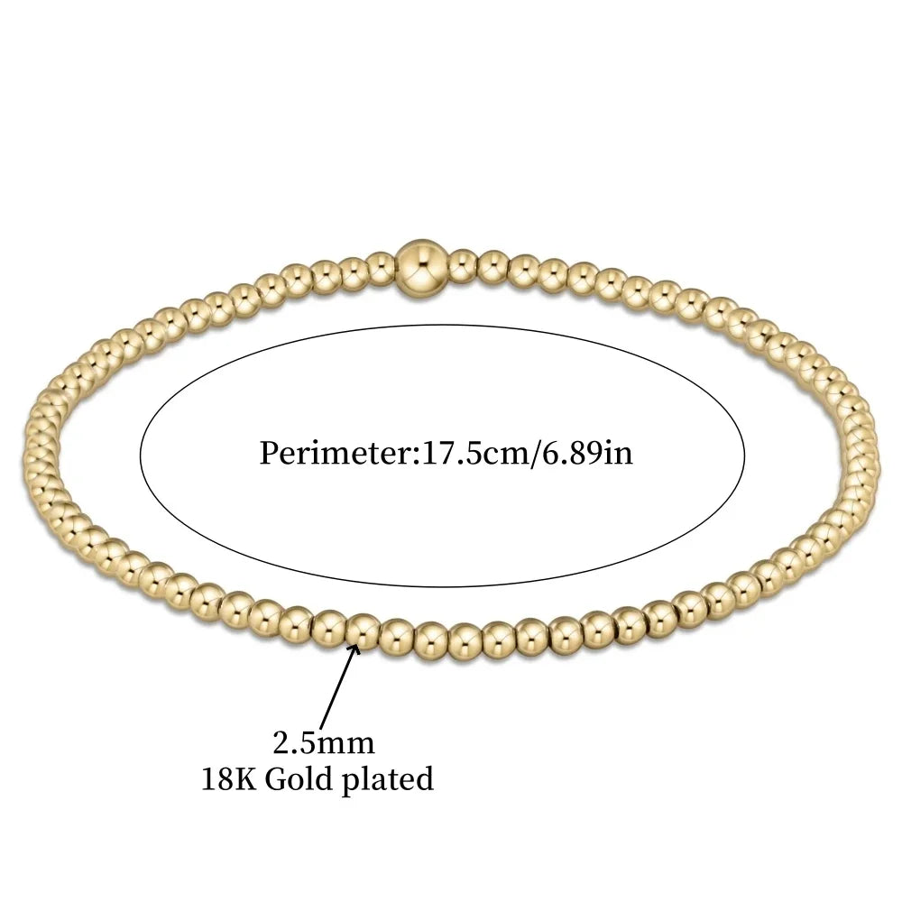 Schickes Gold Türkis Perlenarmband