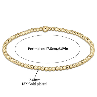 Schickes Gold Türkis Perlenarmband