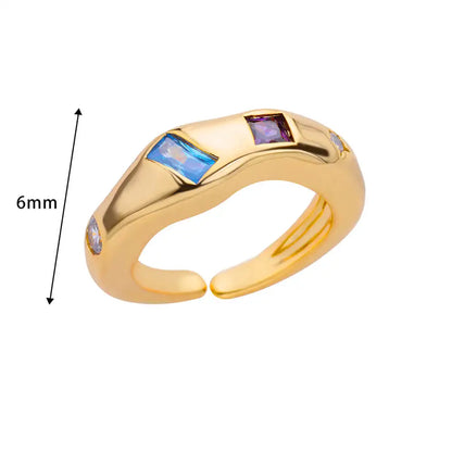 Kosmische Edelstein Chunky Band Ringe
