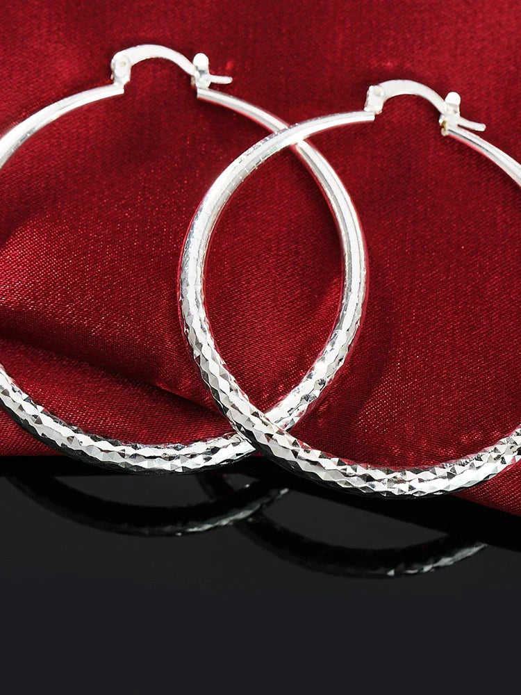 Ohrringe aus Sterlingsilber im Kreis-Design