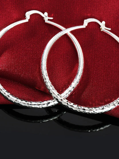 Ohrringe aus Sterlingsilber im Kreis-Design