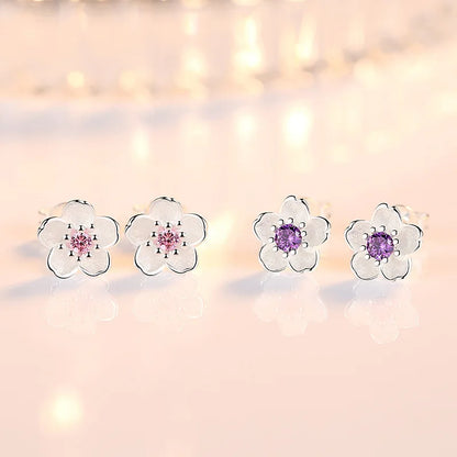 Zirkon Blüten Ohrstecker