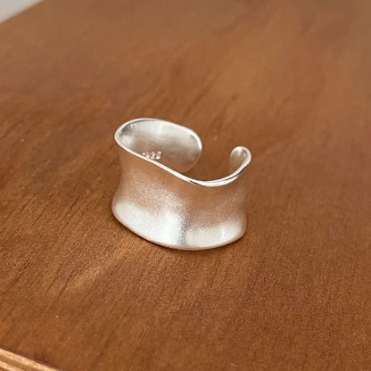 Vintage Gold- und Silberverstellbarer Breiter Flacher Ring