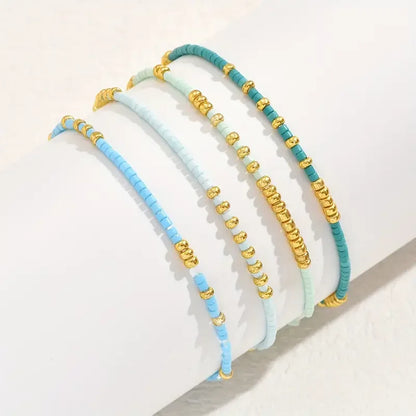 Chic Bohemian Türkis Perlen Armband Set