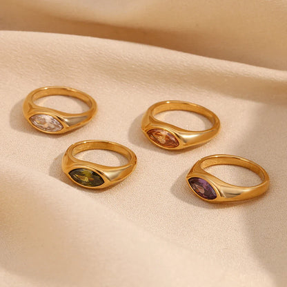 Marquise Edelstein Gold Siegelring