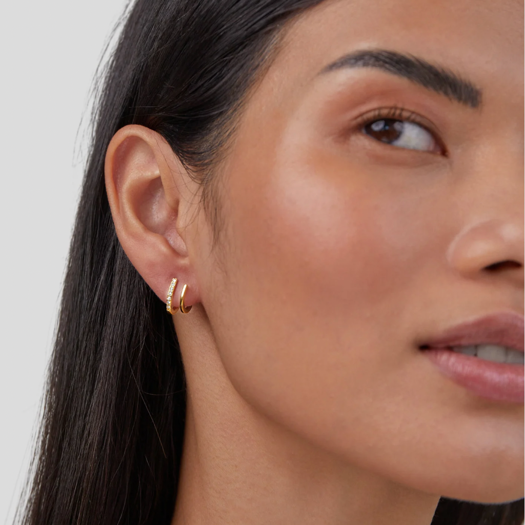 Klaue Gold & Kristall Ohrringe