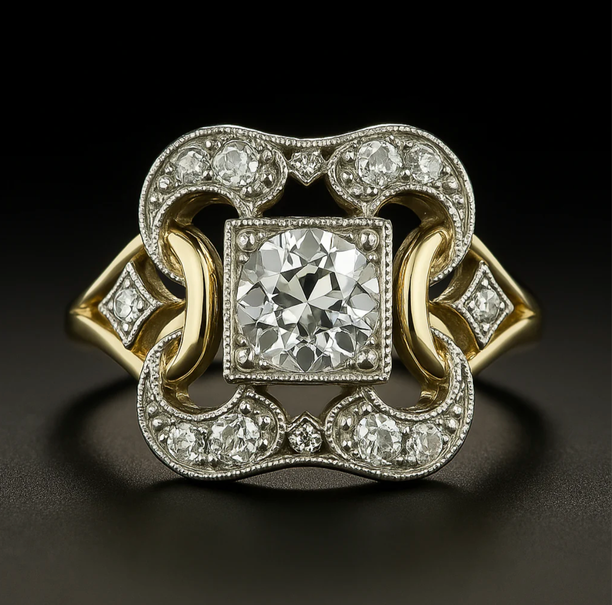 Vintage Zirkonia Goldring