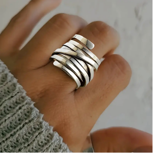 Bliss - Vintage Dicke Silberring
