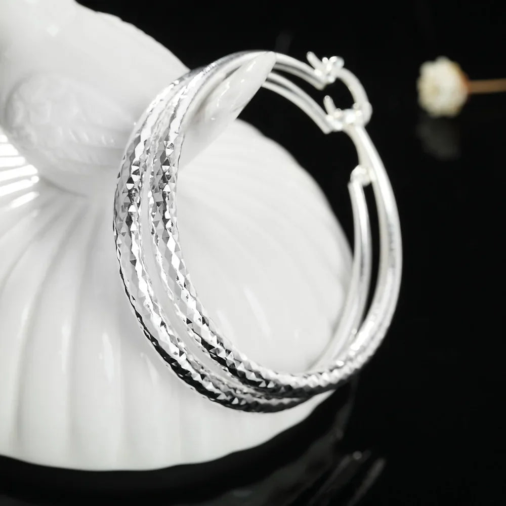 Ohrringe aus Sterlingsilber im Kreis-Design