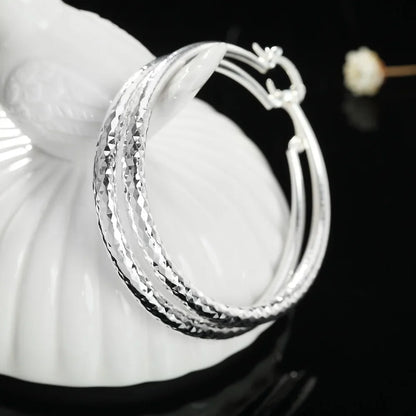 Ohrringe aus Sterlingsilber im Kreis-Design