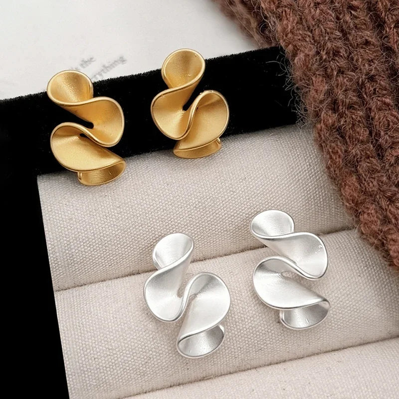 Sterling Silber 18K Gold Blumen Ohrstecker