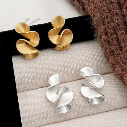 Sterling Silber 18K Gold Blumen Ohrstecker