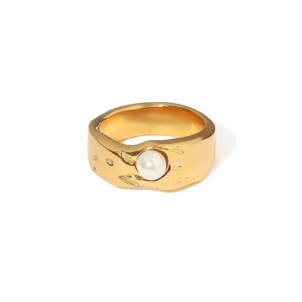 Geschmolzener Goldperlenbandring
