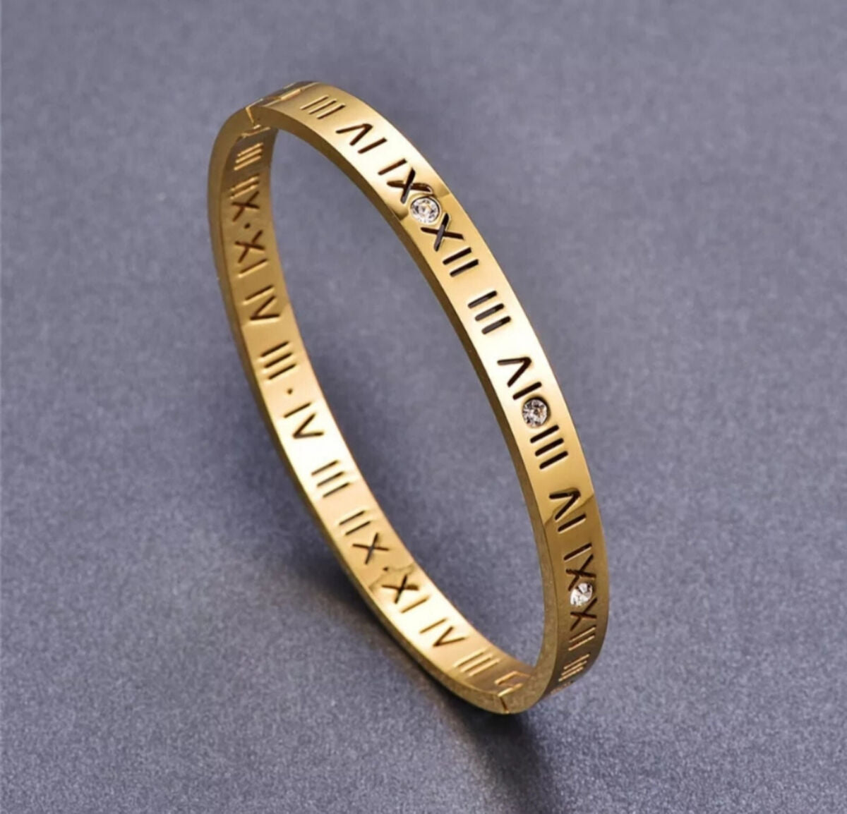 Römische Ziffern Titanarmband