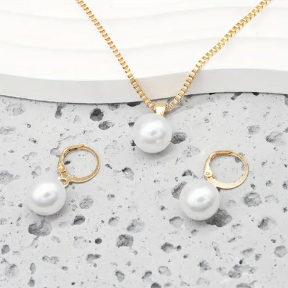 Elegantes Golden Grace Perlen-Schmuckset