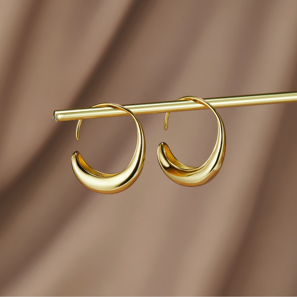 Cina - Tropfen-Hoops Ohrringe