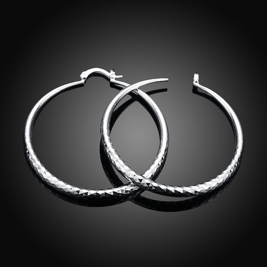 Ohrringe aus Sterlingsilber im Kreis-Design