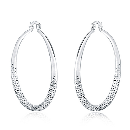 Ohrringe aus Sterlingsilber mit kreisförmigem Hoop