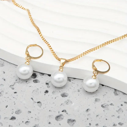 Elegantes Golden Grace Perlen-Schmuckset