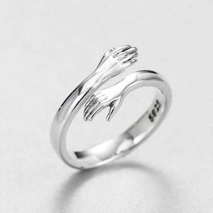 Verstellbarer Silber Cuddle Ring