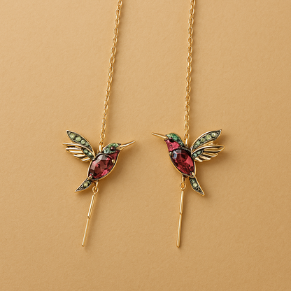 Kolibri Emaille- und Zirkonia-Ohrringe