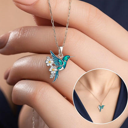 Schöne Kolibri-Halskette mit Bonus-Ohrringen – Zeitlich begrenztes Angebot