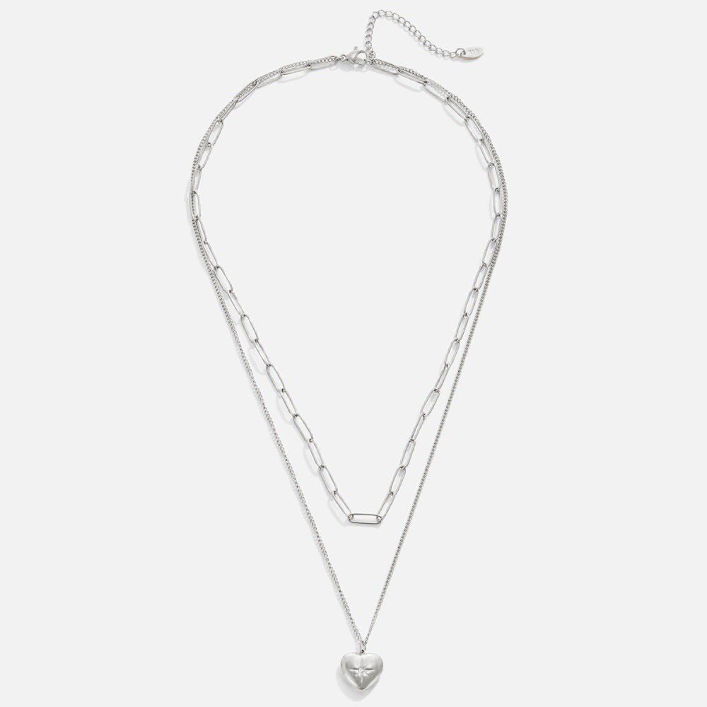 Collier cœur et trombone