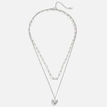 Collier cœur et trombone