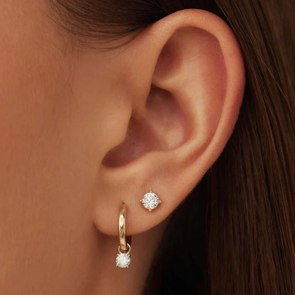 Elegantes Goldstein Ohrringe Set