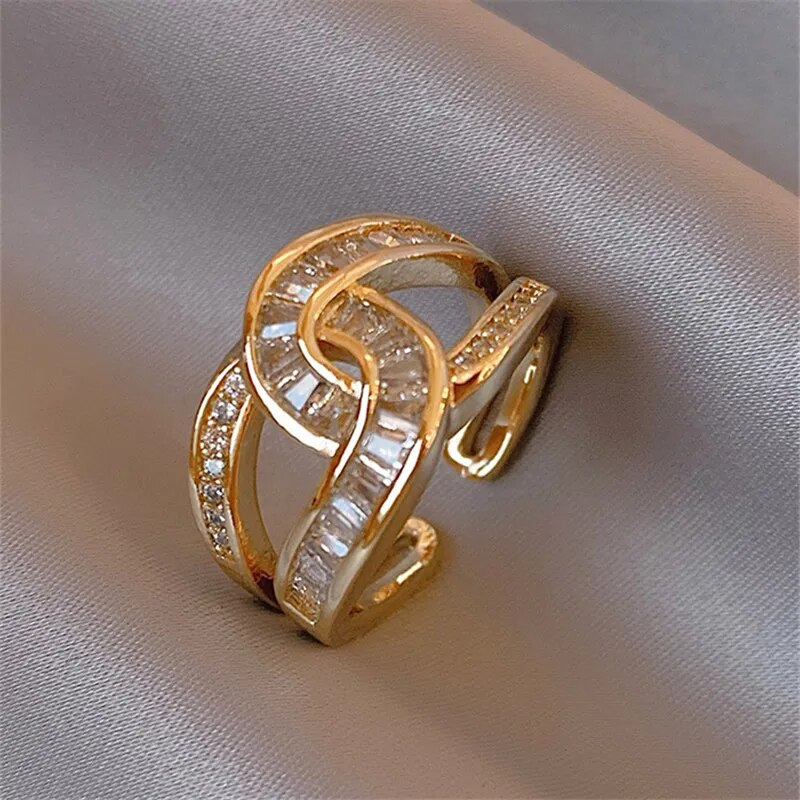Unity - Verknoteter Eleganter Verstellbarer Ring