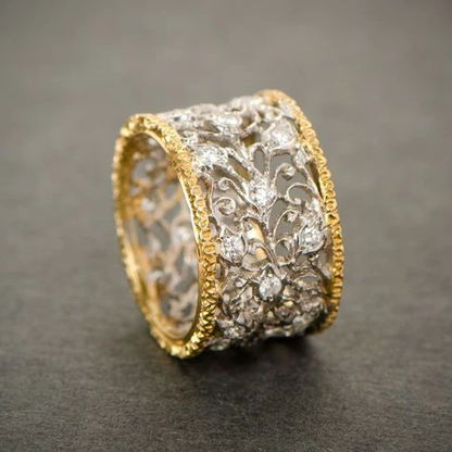 Mika - Vintage Zirkonia Efeu Ring