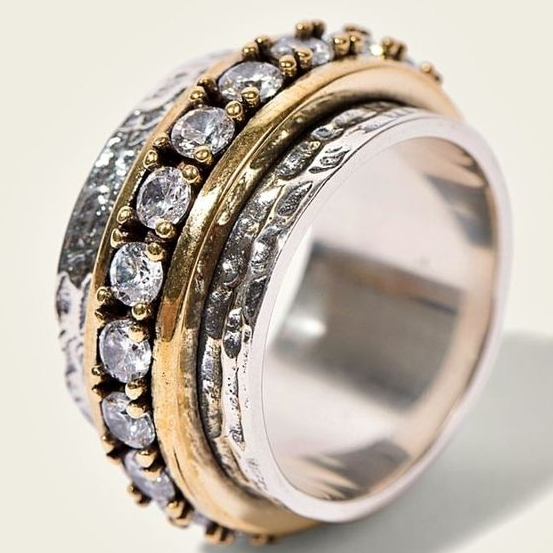 Vintage Gold- und Silberring