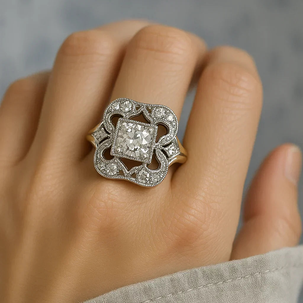 Vintage Zirkonia Goldring